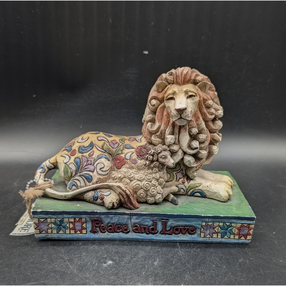Jim Shore Heartwood Creek Peace and Love Lion and Lamb Figurine 4005324 2006
